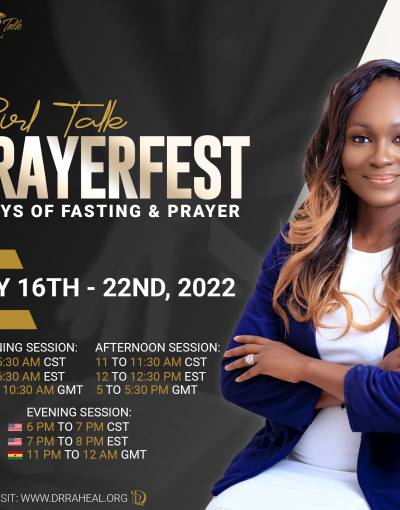 Prayerfest forGirl talktime flyer